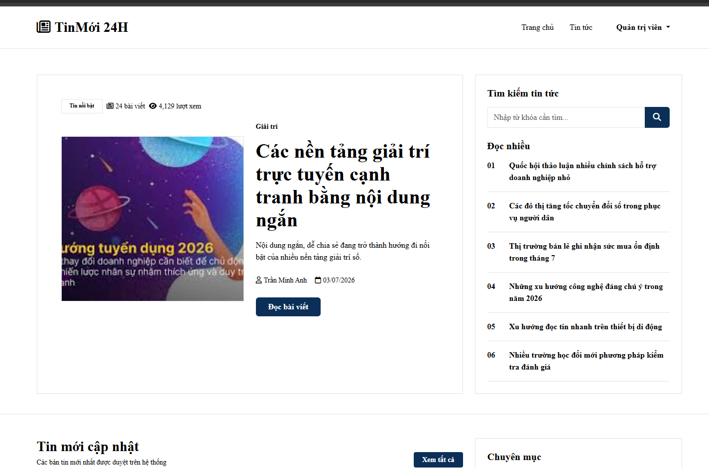 Tin tức,website tổng hợp,website tổng hợp tin